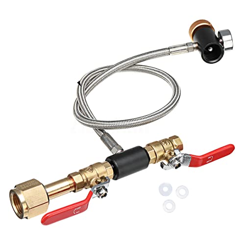 Surluoen Manguera Adaptadora de Recarga de Cilindro de CO2 G1 / 2, Kit de Conector de EstacióN de Recarga de CO2 para Llenado de MáQuina de Soda para Tanque