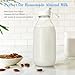 2 Pack Glass Milk Bottle with 2 Dispenser Caps, 100% Airtight Heavy Duty Screw Lid. 32 Oz Reusable Glass Water Jug with 3 Lids! Breast Milk Pitcher, Buttermilk, Nut, Juice, Syrup, Coffee Creamer