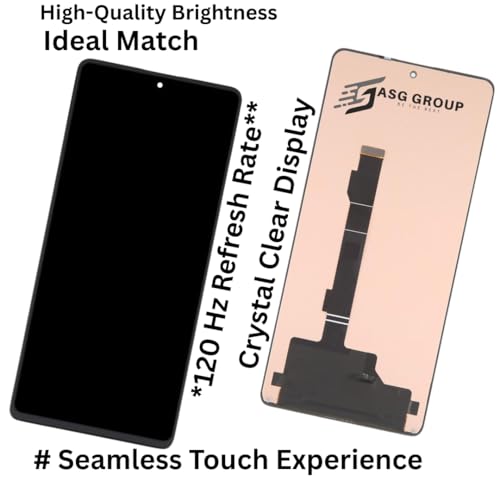 Image of Bezel-Less Display for Redmi Note 12 Pro 5G / Poco X5 Pro 5G | Full HD+ Screen Replacement | Original Quality Black Display with Touch Digitizer | Durable, High-Brightness Mobile Display Combo