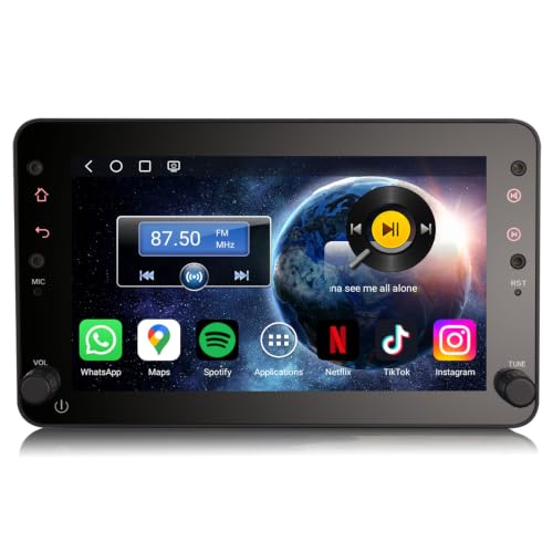Autoradio 1 Din Android 14 fluide 8-cœur pour Spider Brera avec son DAB+ et Bluetooth 5.1