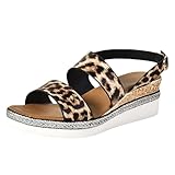 Stylish Women's Sandals with Open Toe Design Buckle Strap Comfortable Thick Sole Perfect for Summer Outings and Casual Wear (Khaki, 8)