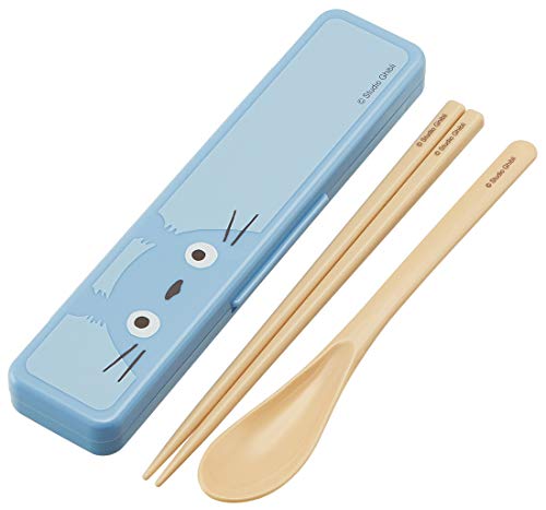 Ensemble baguettes et cuillère argenté Totoro de Skater fabriqué au Japon