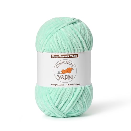 Fluffy Velvet Yarn for Crocheting, Chunky Chenille Baby Blanket Yarn
