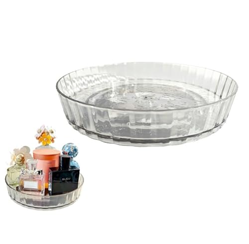 Organizador giratorio de especias con patrón de copo de nieve para encimera de cocina, multiusos para especias Lazy Susan, carrusel de especias de plástico duradero, fácil de limpiar, organizador de
