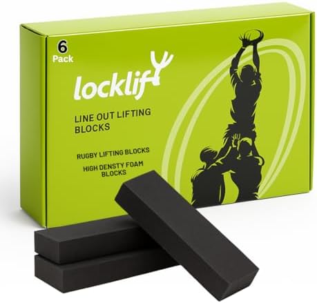 Rugby Lineout Lifting Blocks – Pack of 6 or 50 – Foam Rugby Blocks for Lineout Training – Compatible with Rugby Tape, Zinc Oxide Tape, EAB Tape, Strapping & Rugby Accessories for Lifting Rugby Lineout Lifting Blocks – Pack of 6 or 50 – Foam Rugby Blocks for Lineout Training – Compatible with Rugby Tape, Zinc Oxide Tape, EAB Tape, Strapping & Rugby Accessories for Lifting
