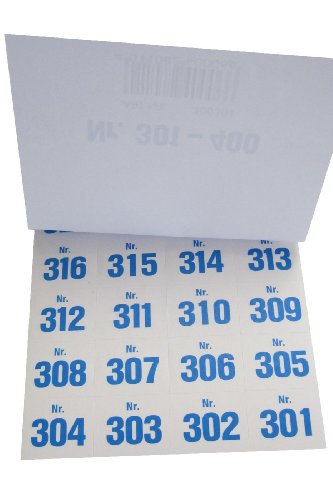 Wolf & Appenzeller 400301 - Numeri adesivi, da 301...