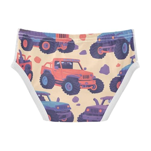 KLL Hand Drawn truck Car Pattern Cute Little Boys Comfort Briefs Cute Children Panties2
