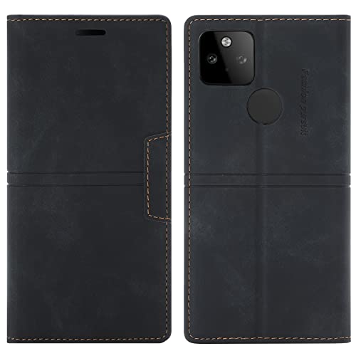 Cover per Google Pixel 5 4A 5G Custodia Flip Portafoglio Magnetica Libro con Slot Schede Bumper Wallet Case per 5 4A 5G slim silicone tpu nero pelle