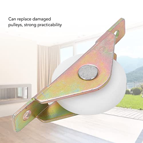 ANKROYU 5PCS Single Wheel Pulley, PP Stainless Steel Sliding Door Pulleys, Low Noise Single Rope Pulley Block for Sliding Door Cabinet 30mm