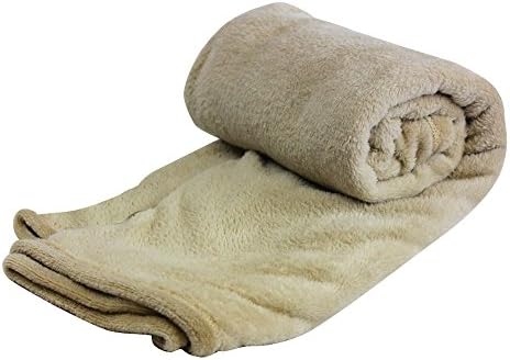 Cloudz Super Cozy Premium Plush Extra Large Travel Blanket - Tan