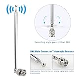 VooGenzek 75cm 7 Section Replacement Telescopic Aerial Antenna, DAB FM Antenna Replacement, Portable Radio Antenna, with BNC Connector, for DAB AM/FM Stereo Reception - Image 3