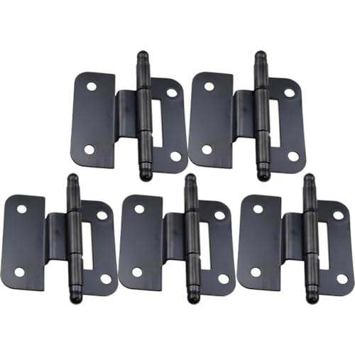 PENIKOKO 6 piezas Bisagras para Puertas de Gabinete de Hierro Sólido Resistente al Desgaste Acabado Negro Elegante para Cocina y Armarios Duraderas y Resistentes la Deformación