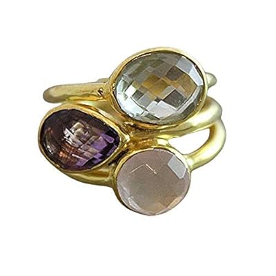 Handmade Green Prasiolite, Amethyst, and Rose Quartz Jamaica Ubuy