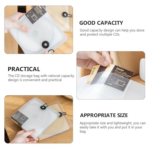 TOVINANNA Optimale CD-Aufbewahrung, 12 Stück, für CD/DVDs, CD-Aufbewahrung, Aufbewahrungstasche für CDs, tragbar, für Auto
