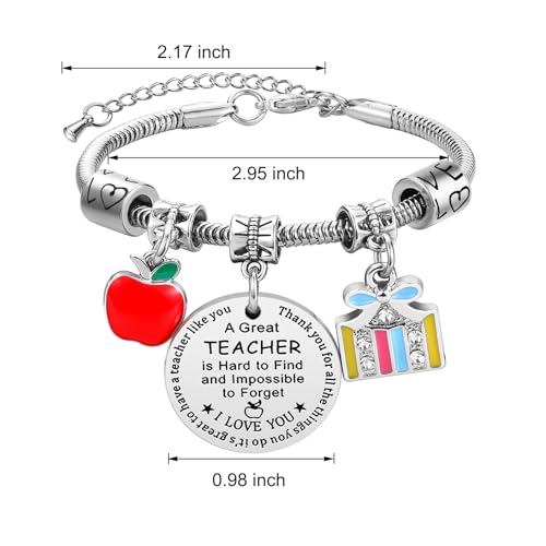 iJuqi Teacher Appreciation Gifts for Women - Teacher Bracelet Gift for Christmas, Valentine’s Day Teachers Appreciation Week2