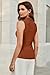 Arach&Cloz 2025 Womens Wool Blend Sweater Tank Tops Summer Fall Sleeveless Vest High Mock Neck Soft Stretchy Cute Fashion Dressy Business Casual Teacher Outfits Trendy Knit Work Clothes Caramel XL