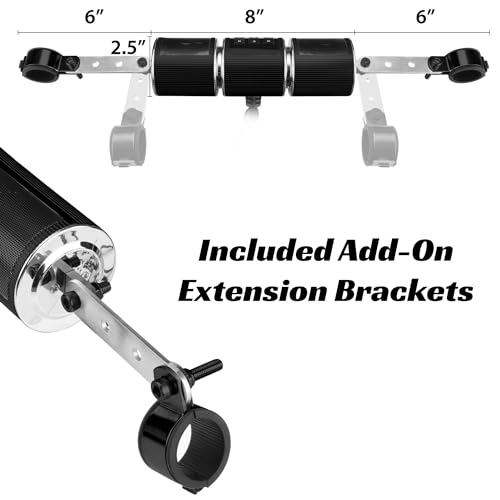 Gohawk GH046-F Rd8 Gen.2 Waterproof Bluetooth Motorcycle Stereo Speakers 7/8-1.25 Inch Handlebar Mount Mp3 Music Player Audio Amplifier System Scooter Bike Atv thumb #2