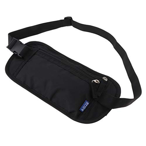 kowaku Travel Money Belt RFID Bloqueando Cintura Preta Impermeável