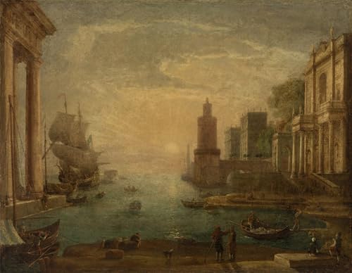 Impression d'art Claude Lorrain tableau de maître sur grande toile