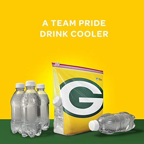 Ziploc Gallon Food Storage Slider Bags, Great For Grab-And-Go Snacking, Tailgating Or Homegating, 20 Count, Nfl Green Bay Packers #TOP4