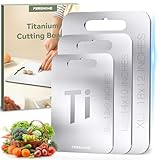 PEREHOME 3pzs Tabla de Cortar de Titanio para Cocina, Tabla de Cortar de Doble Cara de Grado Alimenticio, Tablas de Cortar...