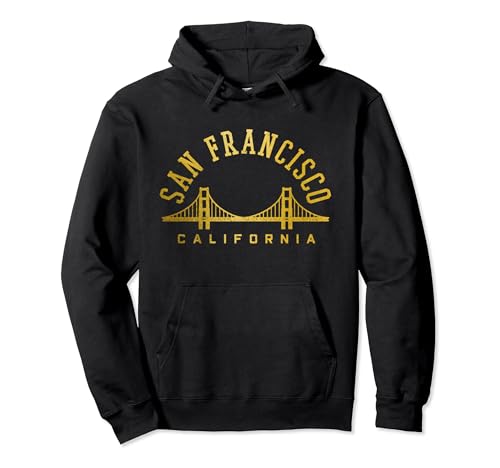 San Francisco California Golden Gate Bridge Vintage Pullover Hoodie