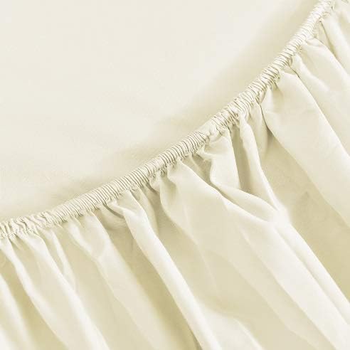 JÁCLER Full 4 Piece Sheet Set- Microfiber Bedding - Bed Sheets - Extra Soft - Easy Fit - Breathable & Cooling Sheets - Comfy, Wrinkle, Fade - Stain Resistant– Ivory