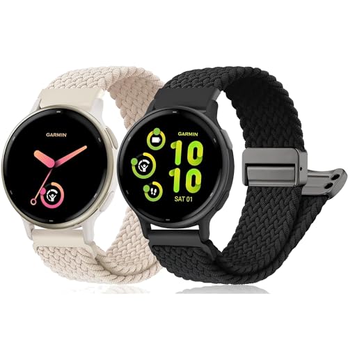 Correa magnética de nylon trenzado para Garmin Vivoactive 5 y más miniatura 1