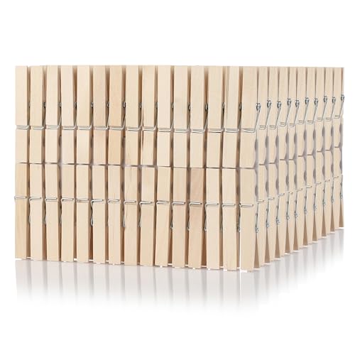 Vaily Wäscheklammern aus Holz - Holzklammern für Wäscheständer, Wäscheleine, Basteln und Dekoration (300 Stück)