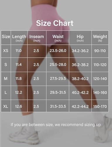 Image of VOYJOY Women Workout Impact Shorts 2.5 inch / 3.6 inch / 4.5 inch / 6 inch Scrunch Butt Booty | Tummy Control, High Waisted, Bike Short, Gentle Compression, for Women