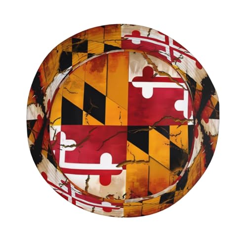 Vintage Wooden Maryland Flag Adult Unisex Sunshade Bucket hat, Non-Shrinking, Lightweight, Breathable, Foldable, Easy to Store Black4
