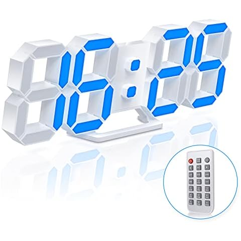 3D LED Desk Alarm Clock Night Light 7 Colors 9.7" with Remote Control, Digital Alarm Clock Adjustable Brightness Timer 12/24 Hr Time/Date/Temperature for Kid Bedroom/ Kitchen/Office -Colorful Cover