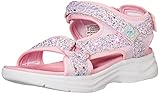 LIGHTS Skechers Glimmer Kicks-Glittery Glam, Sandalias Niñas, Rosa Claro, 19 EU
