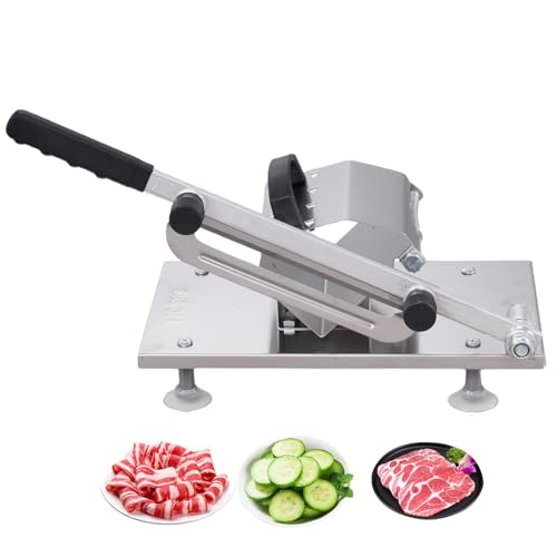 Cortadora manual, rebanadora de carne - Cortadora manual de acero inoxidable - Cortadora de carne de acero inoxidable de grosor ajustable