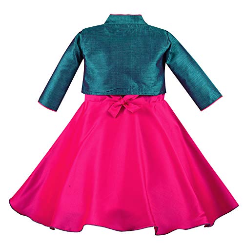 Image of Wish Karo Baby Girls Frock Dress with Jacket-(fe2911)