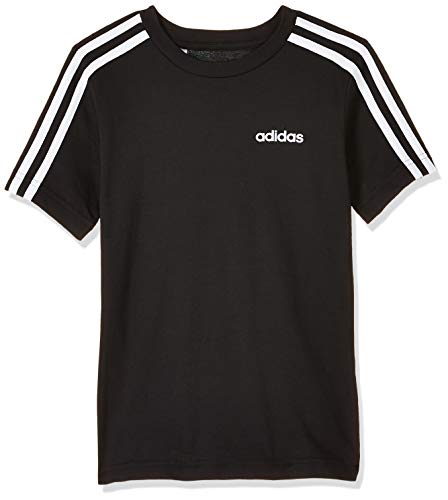 adidas Youth Boys Essentials 3 Stripes T-Shirt, T-Shirts Bambino, Black/White, 15-16A