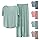 Pyjamas Ensemble 2 Pièces Femme Homme Été Décontracté Haut Ample À Manches Courtes Et Pantalon À Jambes Larges des Vêtements De Maison Doux Et Confortables