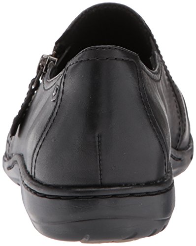 Cobb Hill Women's Cobb Hill Penfield Zip Flat, Black Leather, 7.5 N Us #TOP2