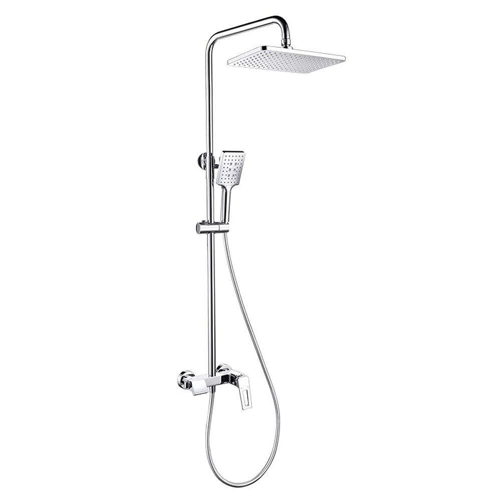 Ensemble de douche mural chromé pour créer un espace bien-être