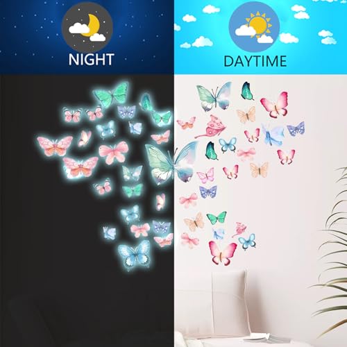 Vinilos Decorativos Mariposas Luminosas Pegatinas Autoadhesivas miniatura 3