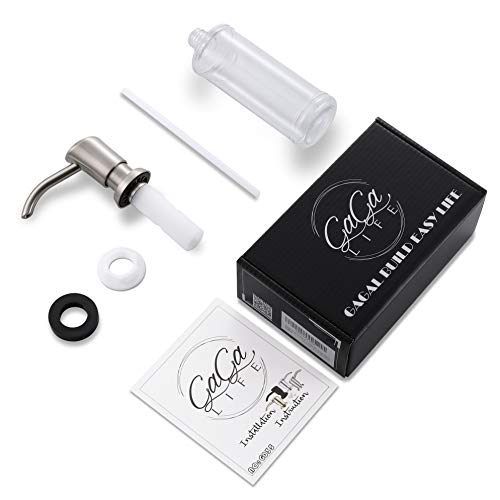 Gagalife G16068-11 Built In Sink Soap Dispenser Or Lotion Dispenser For Kitchen Sink, Brushed Nickel Abs Pump Head thumb #8