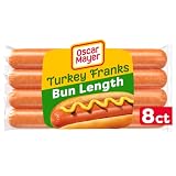 Oscar Mayer Bun-Length Franks Hot Dogs, 8 ct Pack, Turkey, 16 oz