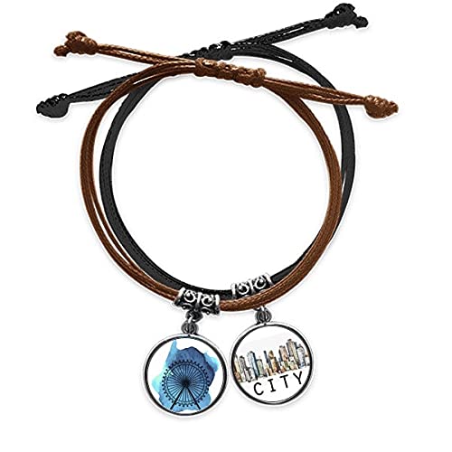 Roue de Londres au poignet avec ce bracelet Angleterre en cuir