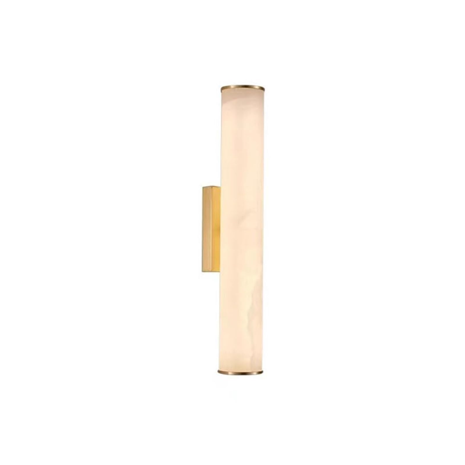 HPTHLY Spanish Natural Marble Wall Sconces Strip Alabaster Wall Lighting All Copper Indoor Nordic Sconce Wall Lamps For Bedroom Staircase Living Room Corridor (Gold-Small)