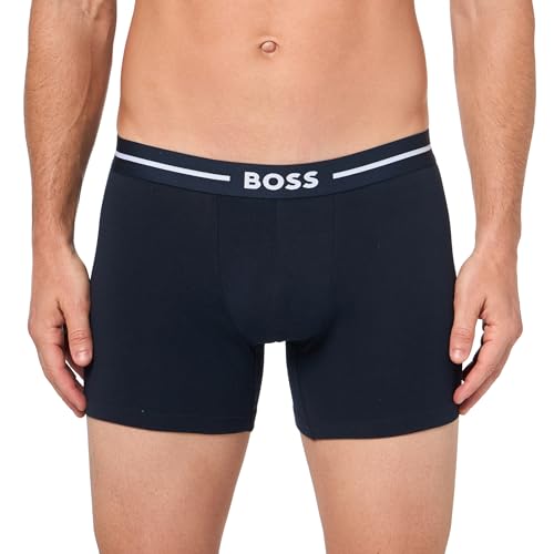 BOSS Men's 3 Pack Bold Logo Cotton Stretch Boxer Briefs2