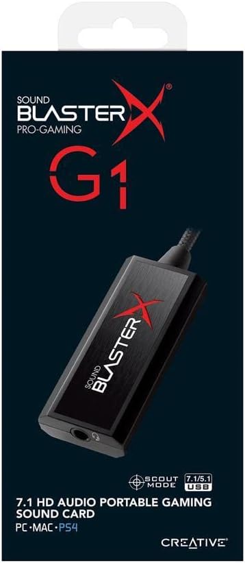Creative Sound BlasterX G1 7.1 Portable HD Gaming USB DAC and Sound Card 70SB17100000 141