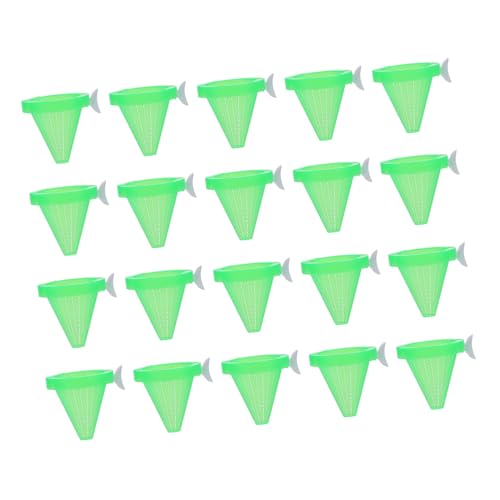 Hohopeti Aquarium Fish Feeder with Suction Cup 10 Pcs Fish Food Container for Coral Tank Feeding Cup