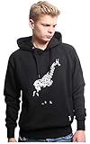 Printed in Germany YTWOO Giraffe Herren Kaputzen-Sweatshirt, Schwarz, Medium