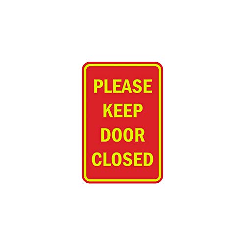 Signs ByLITA Portrait Round Please Keep Door Closed TC Se[vt ǂȕ\ʂɂt\ ό /Op (bh/CG[) - S