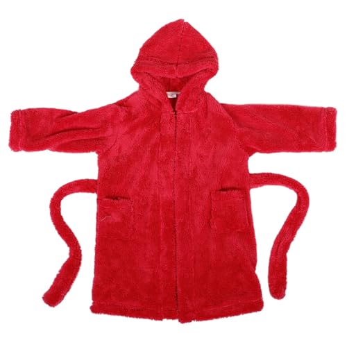 FRCOLOR pijama para Pijama de algodón para Toalla con capucha para toallas con capucha para pequeños bata de niña bata de Albornoz Shu pelusa Rosy